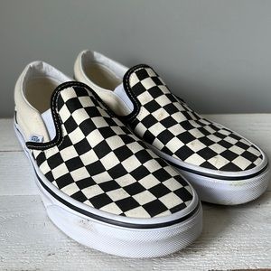 Vans checkerboard slip ons